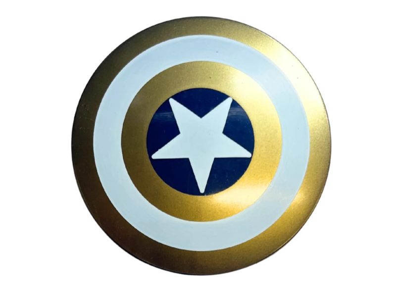 Förvaringssats för kontaktlinser med Captain America-mönster, Färg: guld