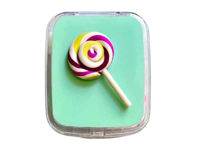 Lollipop-figur kontaktlinsförvaringsset, Färg: Grön