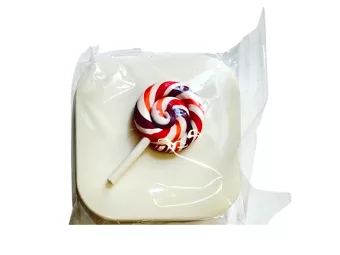 Lollipop figur kontaktlinsförvaringsset, Färg: vit