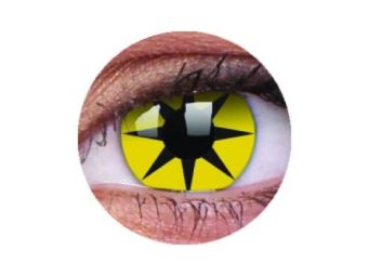 ColourVUE Crazy Yellow Star (2 linser) - utan dioptri