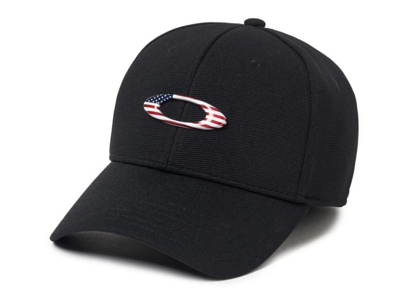 Oakley 911545-01V Tincan Cap Black/American Flag L/XL